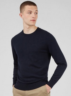 Ben Sherman Signature Crewneck Neuleet Laivastonsininen | 1267-QTAJX