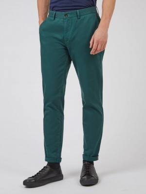 Ben Sherman Signature Slim Stretch Chino Housut Vihreä | 3249-ENLHZ