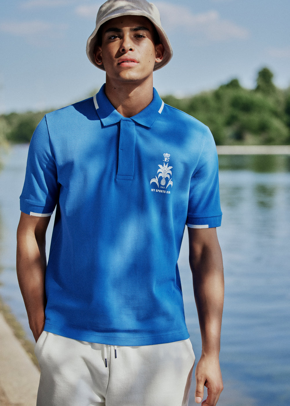 Ben Sherman B by Ben Sherman Sports Club Embroidered Pikeepaita Sininen | 4278-DOHYC