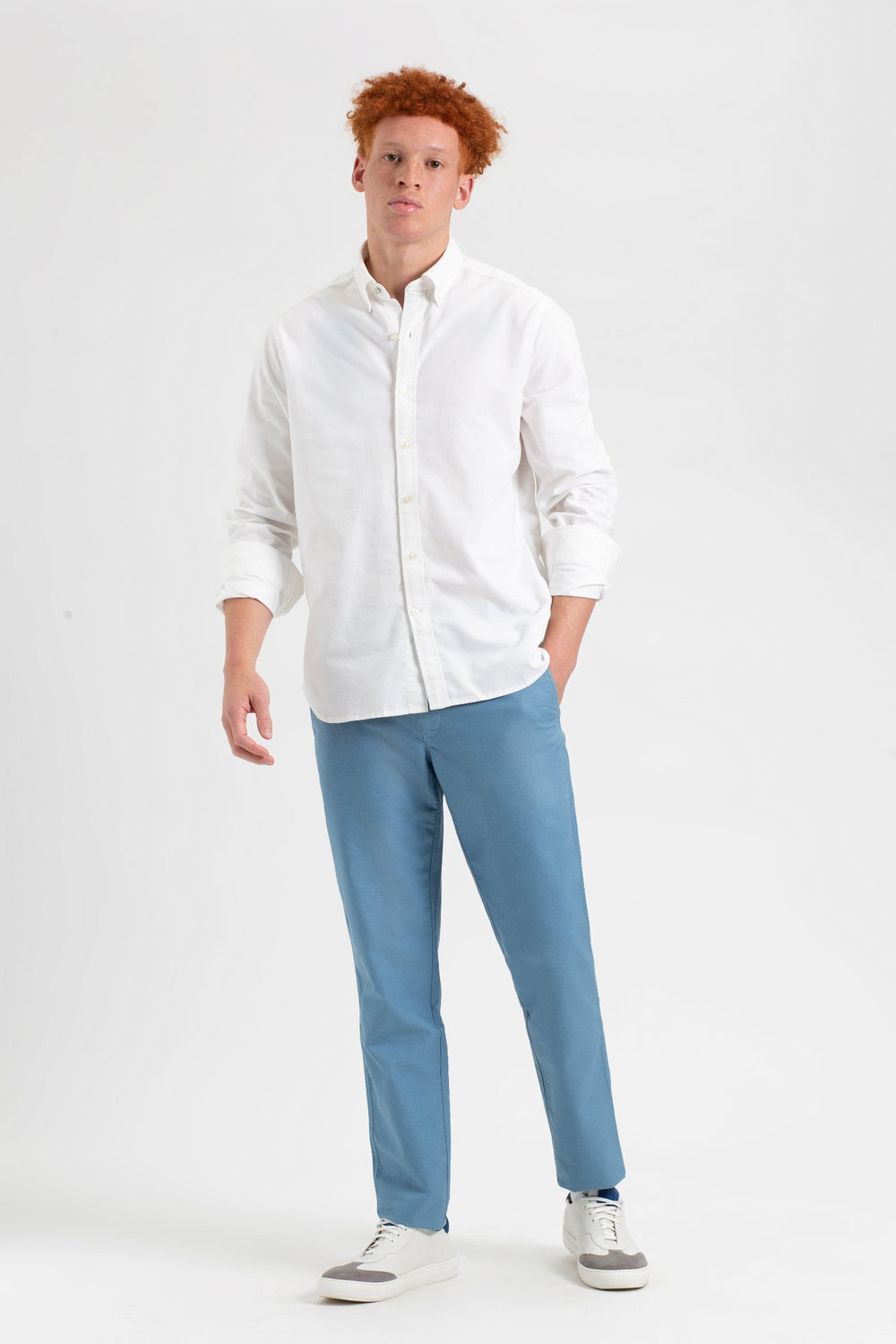 Ben Sherman Beatnik Oxford Slim Taper Garment Dye Chino Housut Sininen | 3458-QFBZM