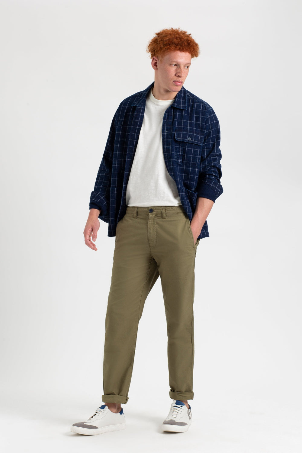 Ben Sherman Beatnik Oxford Slim Taper Garment Dye Chino Housut Vaaleanoliivinvihreä | 7320-FLICK