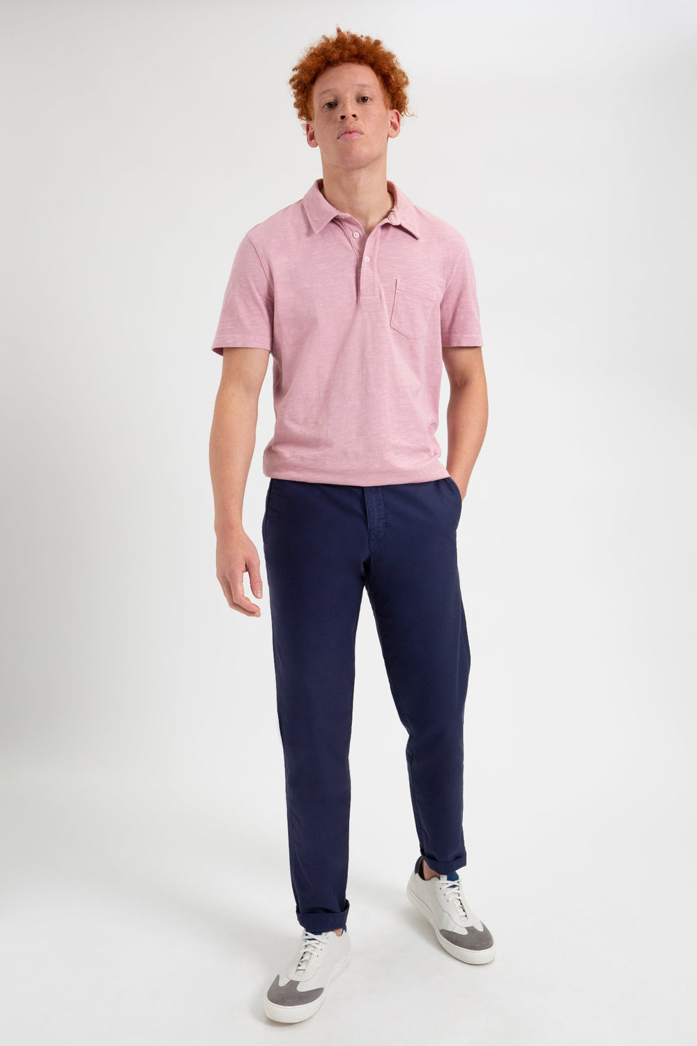 Ben Sherman Beatnik Oxford Slim Taper Garment Dye Chino Housut Laivastonsininen | 9657-DOMAR