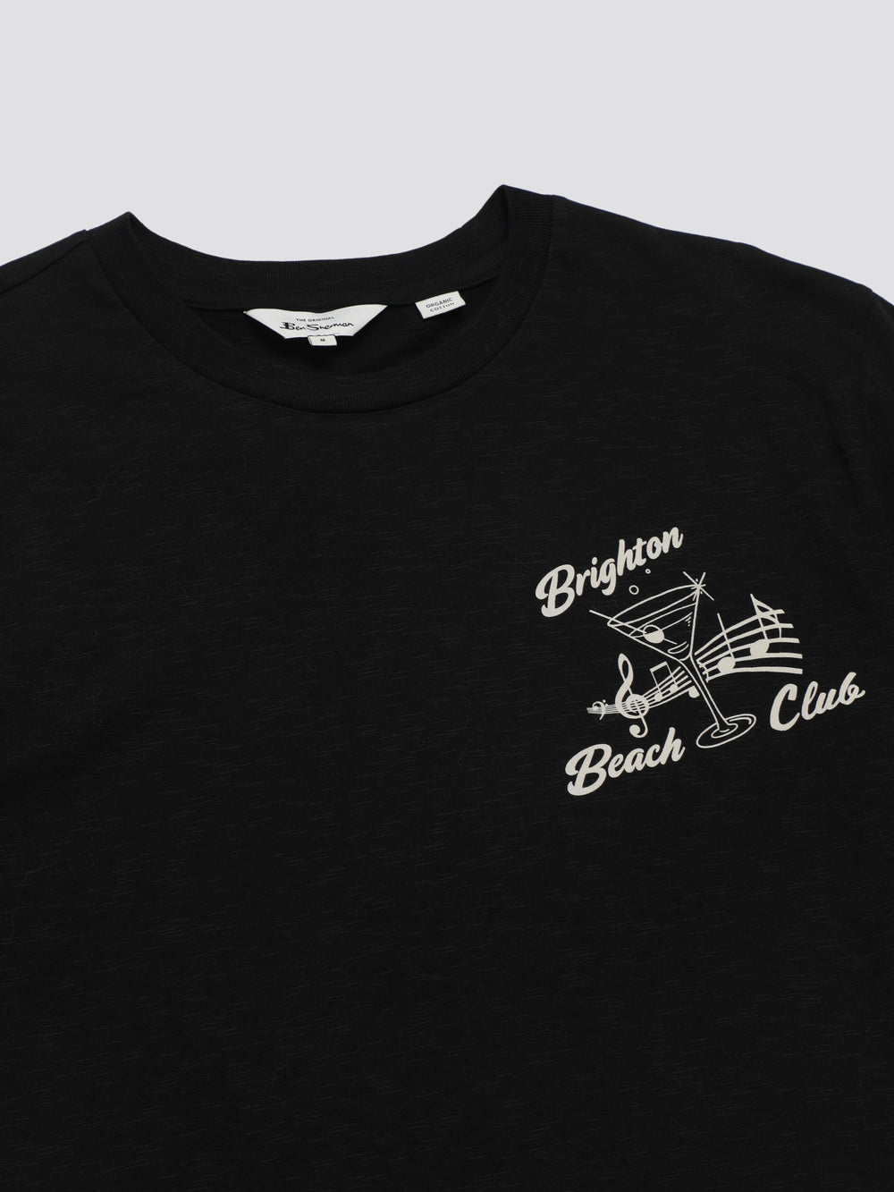 Ben Sherman Signature Brighton Beach Club T-Paita Mustat | 1278-ECZBU