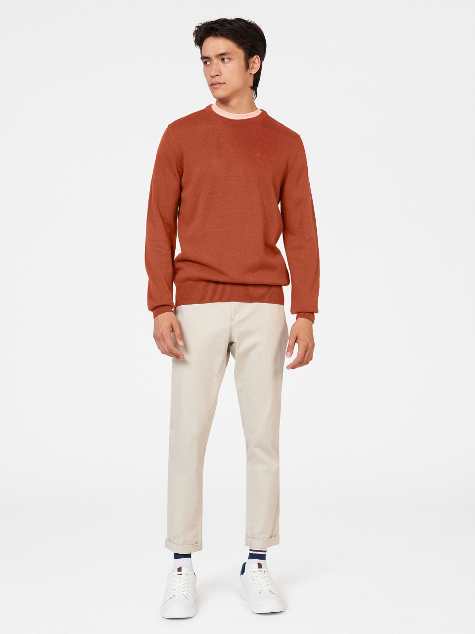 Ben Sherman Signature Crewneck Neuleet Oranssi | 6519-MBEDZ