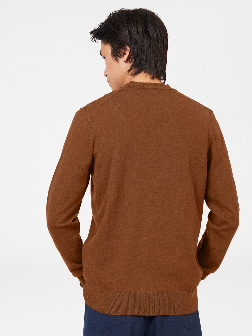 Ben Sherman Signature Merino Cardigan Neuleet Ruskea | 2618-KPBZJ