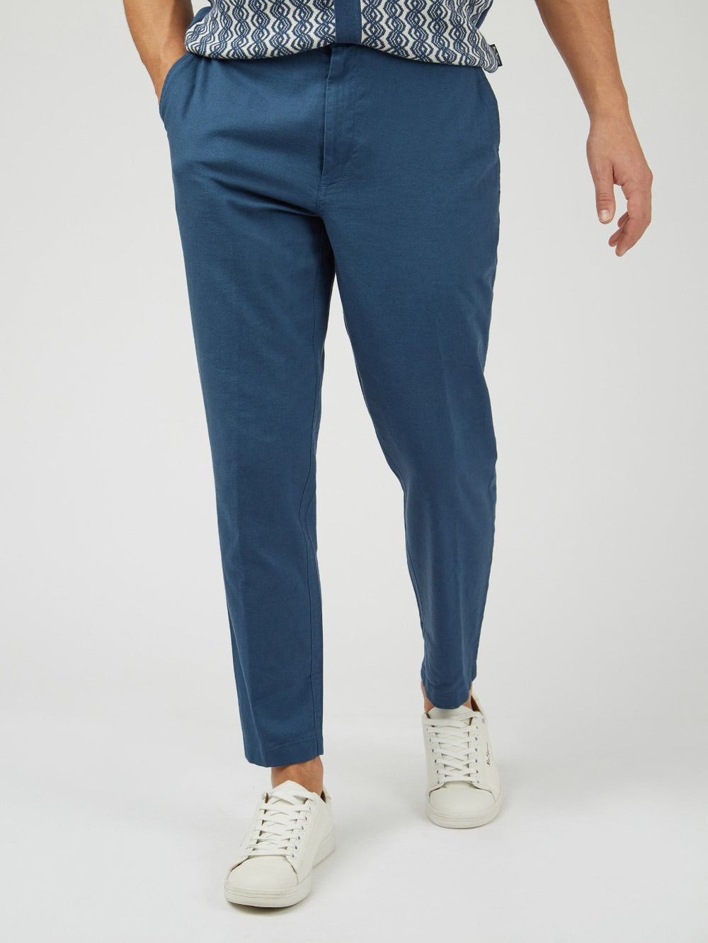 Ben Sherman Signature Slim Taper Linen Housut Sininen | 4893-YGINP