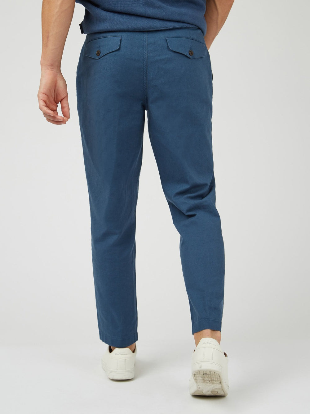 Ben Sherman Signature Slim Taper Linen Housut Sininen | 4893-YGINP