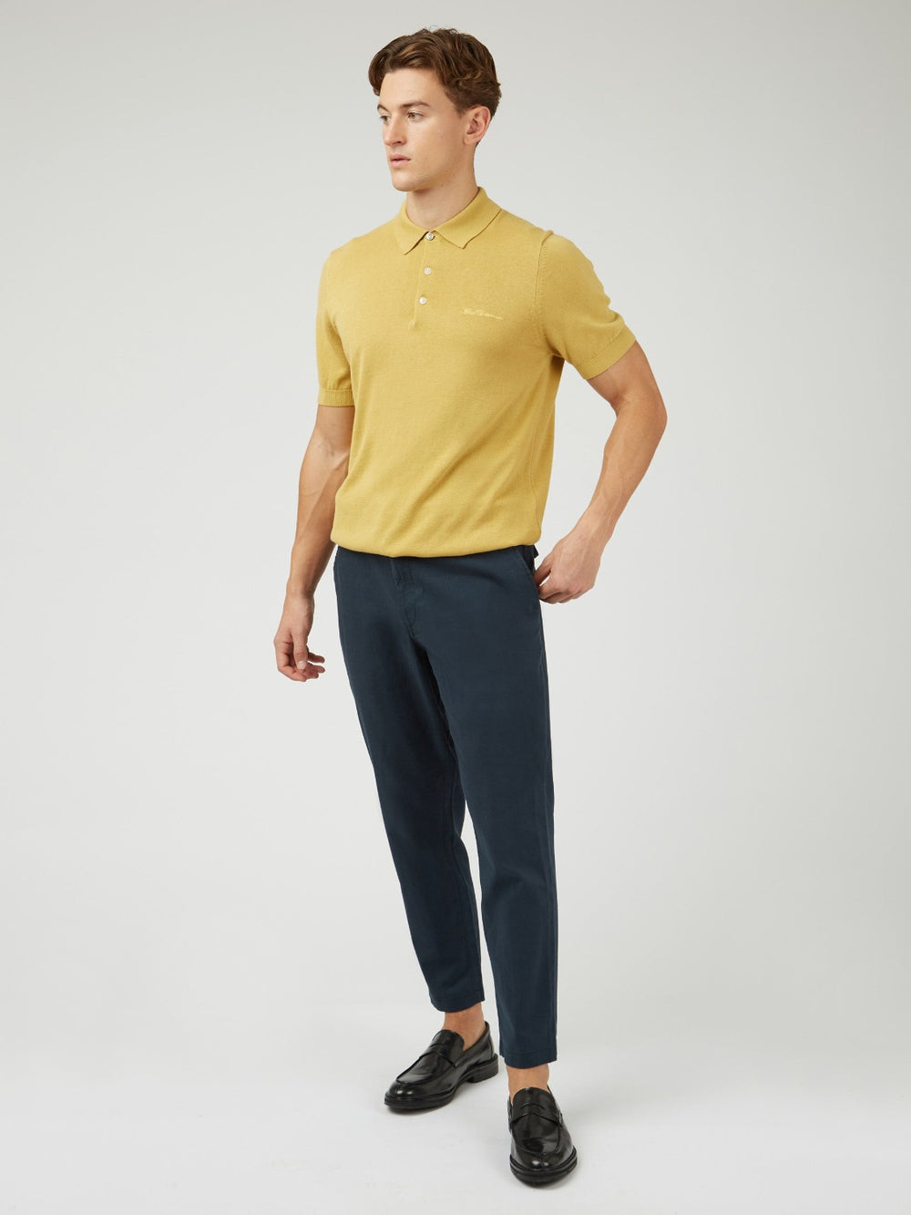 Ben Sherman Signature Slim Taper Linen Housut Vihreä | 8610-LMQRN