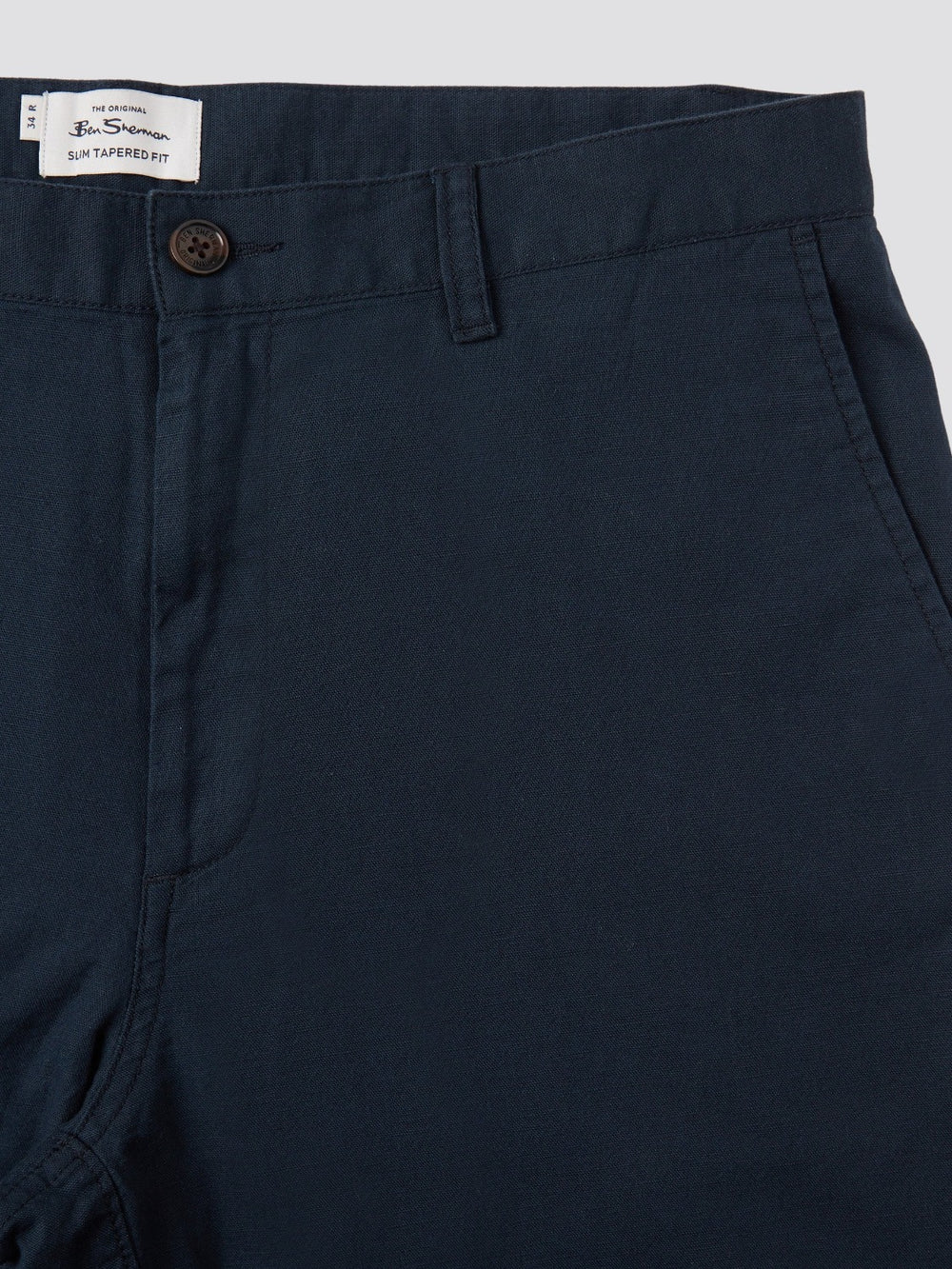 Ben Sherman Signature Slim Taper Linen Housut Vihreä | 8610-LMQRN