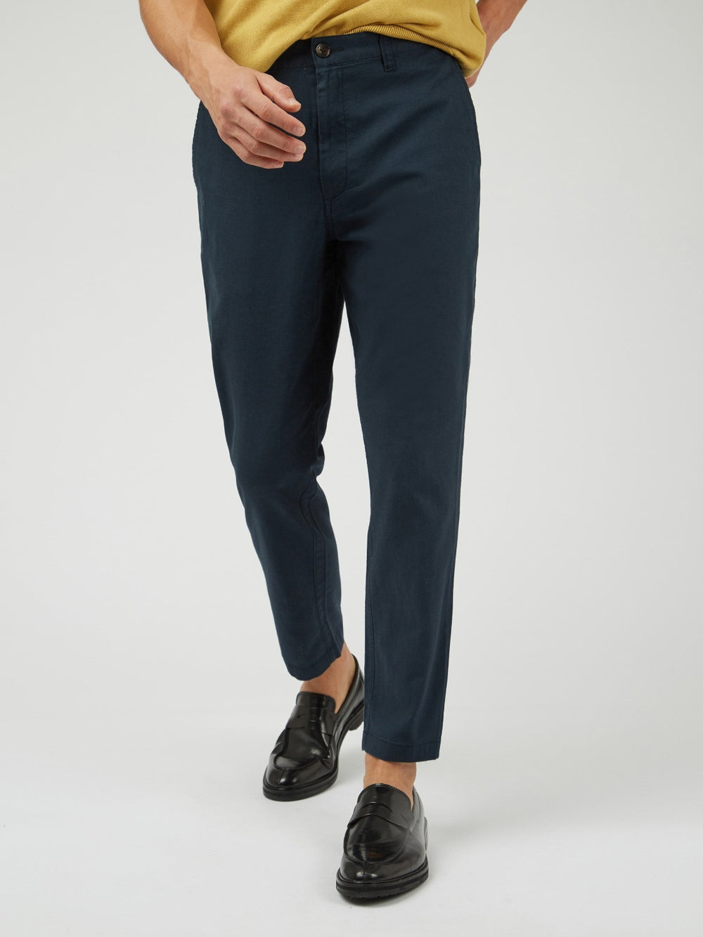 Ben Sherman Signature Slim Taper Linen Housut Vihreä | 8610-LMQRN